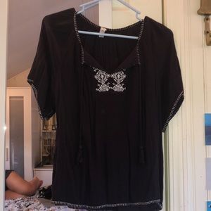Gapbody size S navy top with tassels